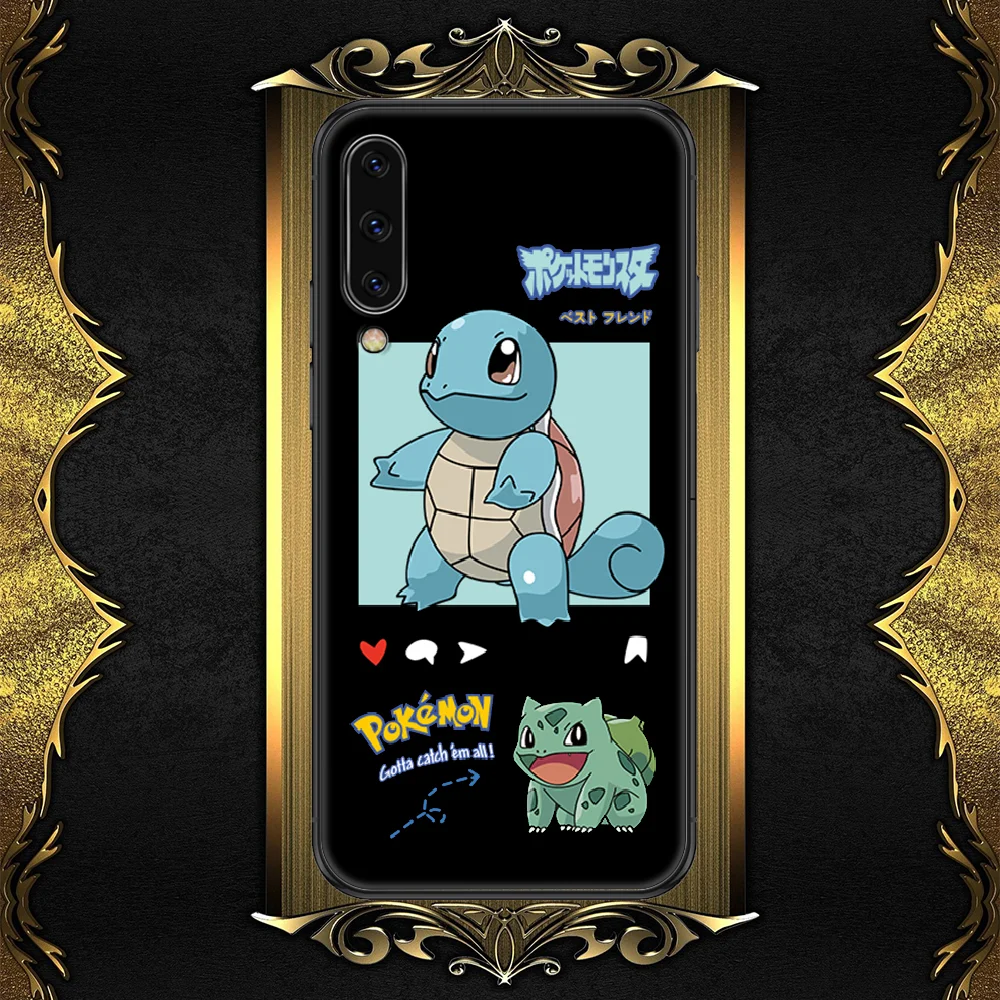 

Cute Cartoon Pikachu Phone case For Samsung Galaxy A 3 5 7 8 10 20 21 30 40 50 51 70 71 E S 2016 2018 4G black tpu cover