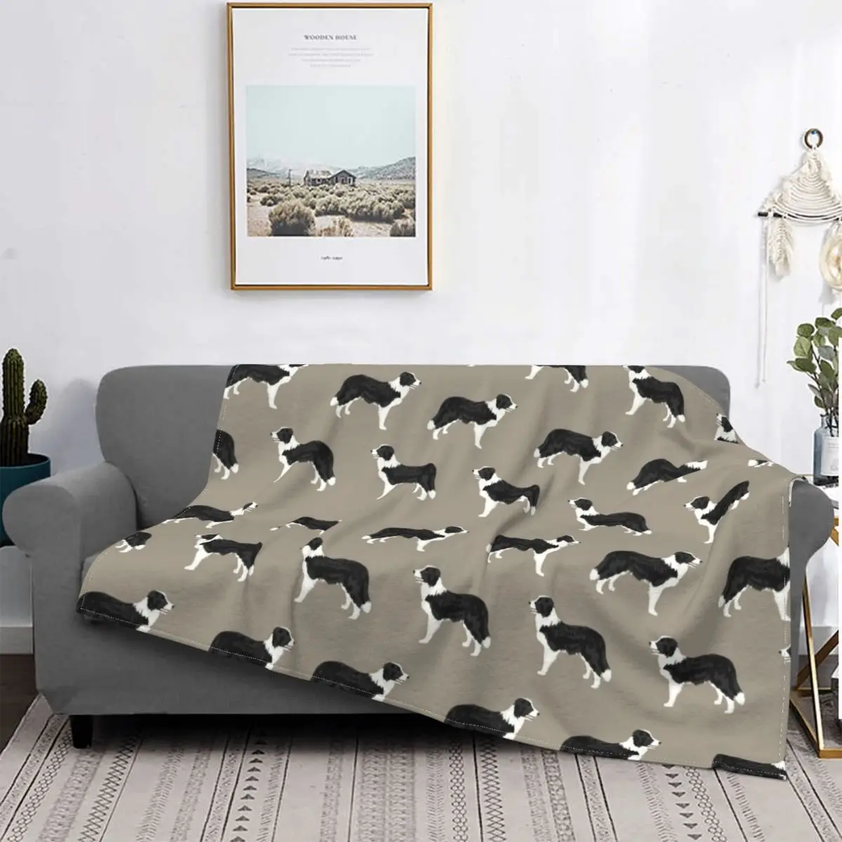 

Одеяло для собак Border Collie, плюшевое теплое супермягкое флисовое покрывало для щенков, покрывало для дивана