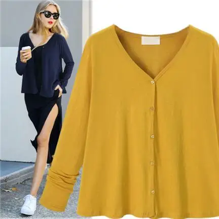 Clobee 2020 социальных Для женщин Винтаж с v образным вырезом Осенние блузки кардиган