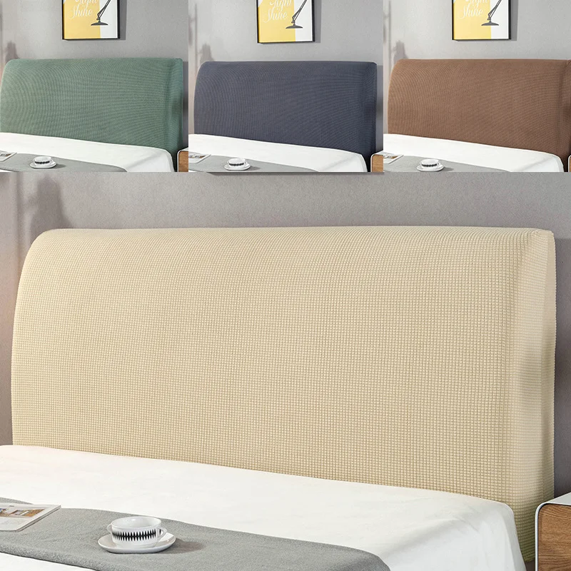 

Stretch Bed Headboard Cover Square Jacquard Headboard Slipcover Dustproof Washable Comfortable Universal Elastic for Bedroom