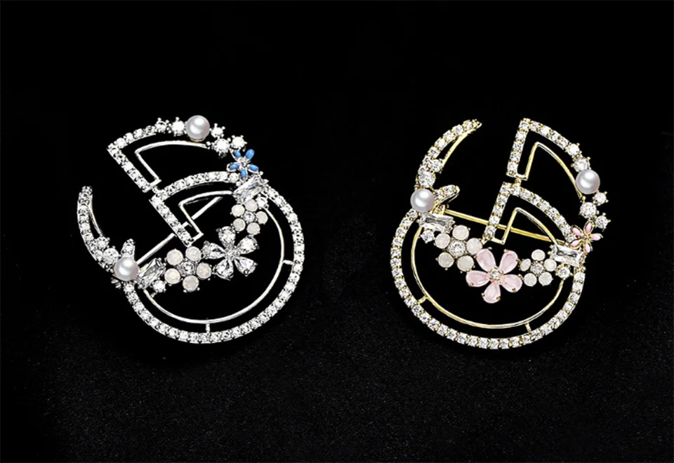 Donia jewelry Fashion high-end Korean brooch ladies hollow letter brooch AAA zircon clothing collar needle scarf pin