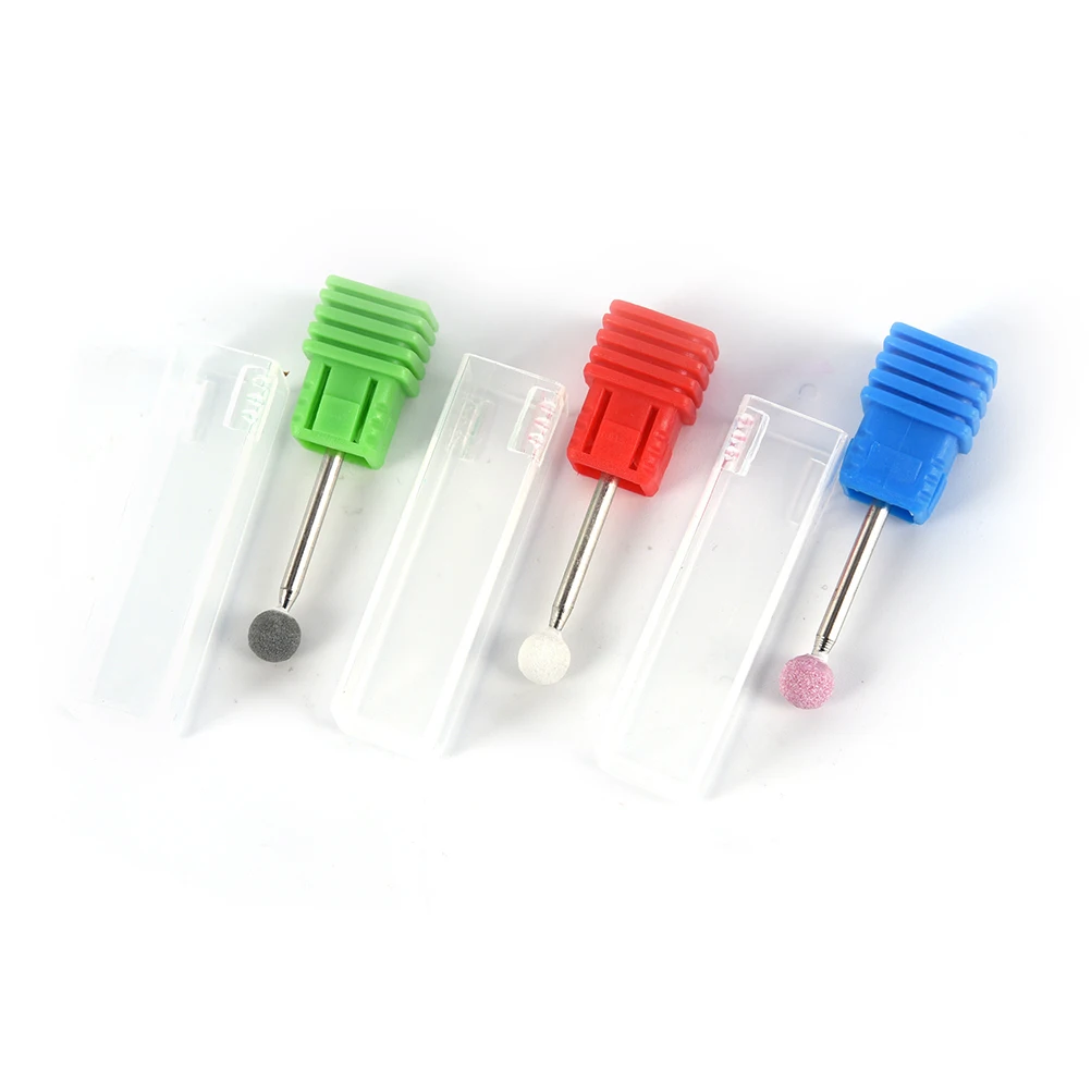 1 шт. керамический камень Шариковые острые сверла для ногтей круглая матическая