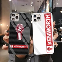 heavy truck kenworth phone case tempered glass for iphone 12 pro max mini 11 pro xr xs max 8 x 7 6s 6 plus se 2020 case
