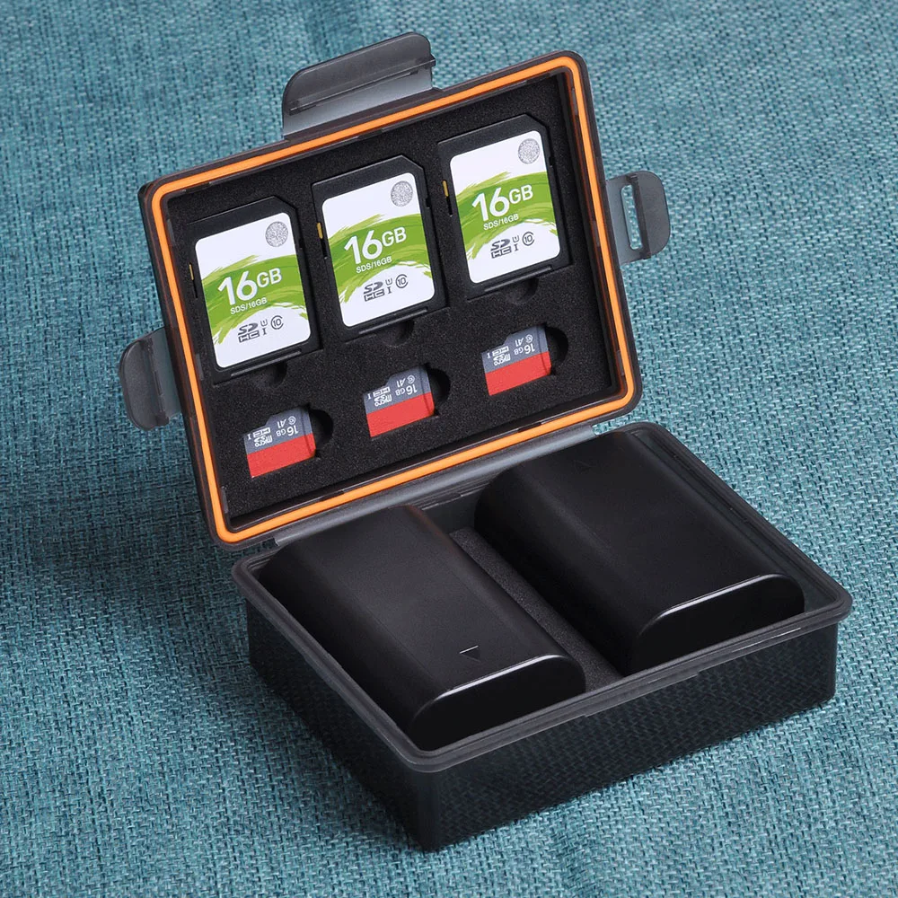 

1PC Camera Battery Storage Box SD TF Memory Card Case for Canon LP-E17 LP-E12 LP-E10 NB-10L NB-2L Sony NP-FW50, NP-FP50