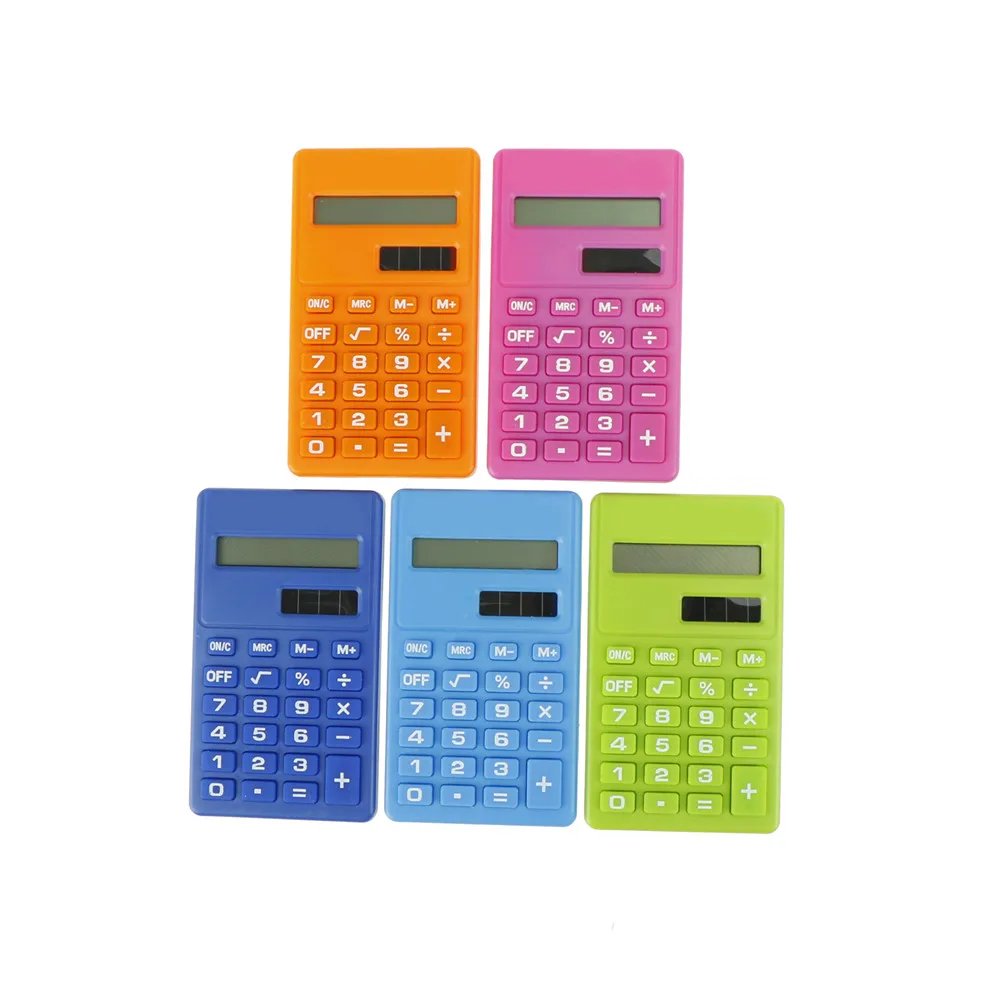 

Pro Cartoon Mini Calculator 8 Digits Display Dual Power Supply Cute Candy Calculadora Solar Hesap Calculatrice Solaire
