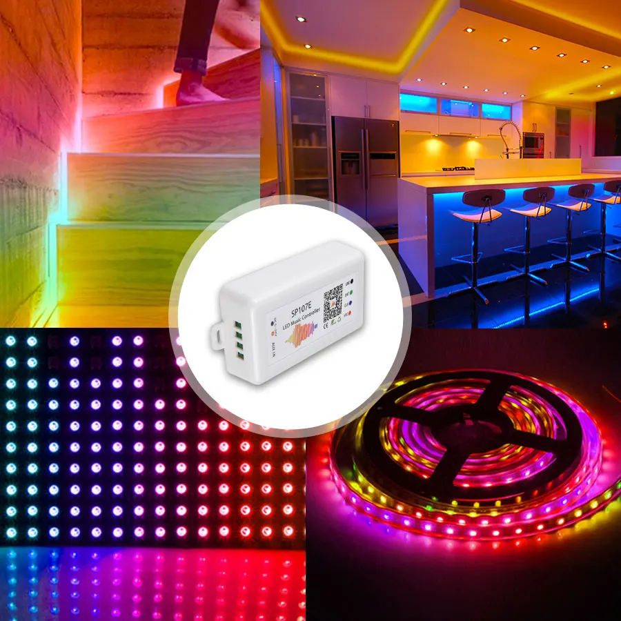 Светодиодный Bluetooth-контроллер SP107E полноцветная светодиодная лента RGB с