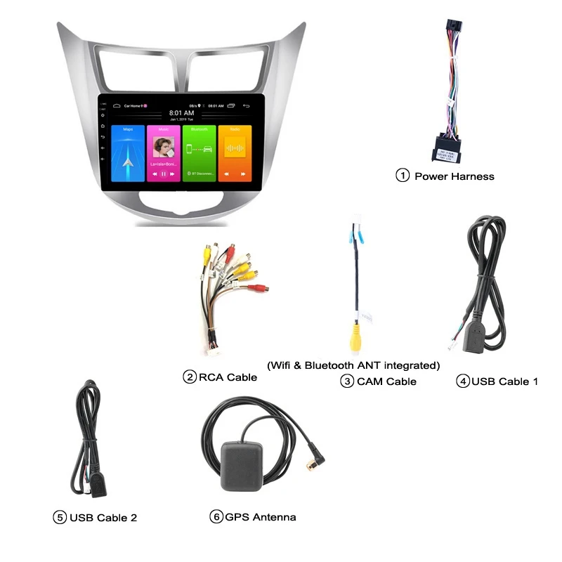 

9 Inch 2 Din Android 10.0 Car MP5 Player Radio 2+16GB Wifi Bluetooth GPS Navigation for Hyundai Accent Verna 2010-2016