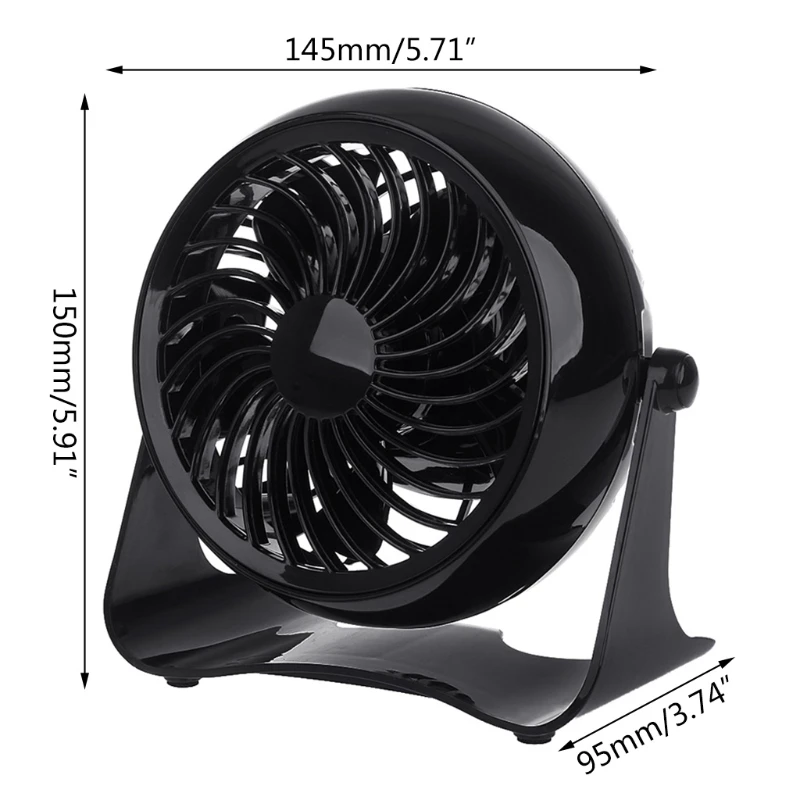 

Portable 5V Small Desk USB 5 Blades USB Mini Fans Operation Super Mute Silent