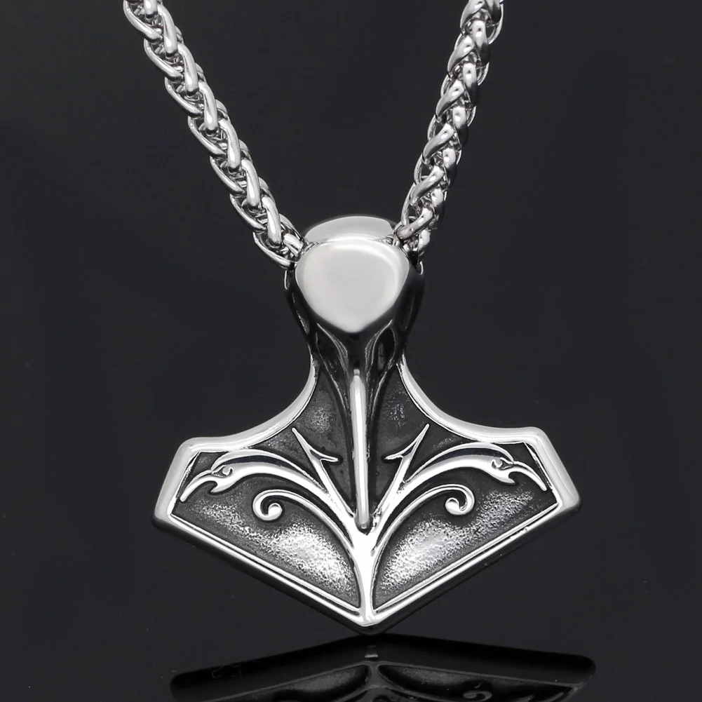 Мужская подвеска из нержавеющей стали норвежский викинг молот Тора Ворон амулет