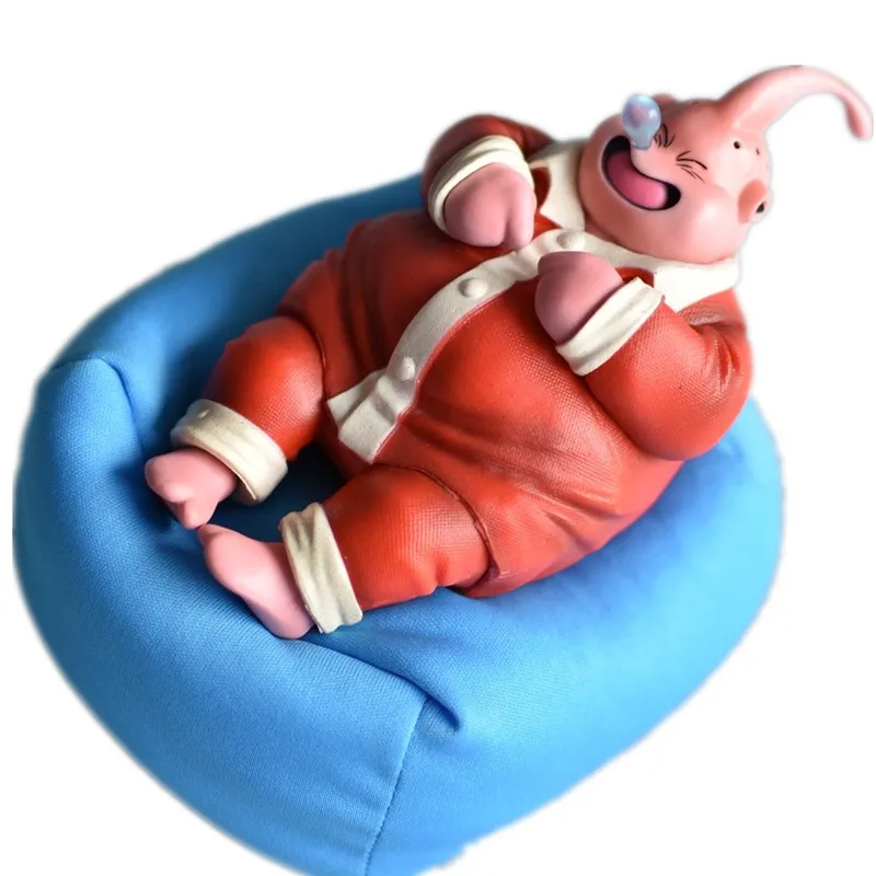 

15cm DBZ Cute Fat Majin Buu Christmas Couch Pajamas Doll GK Action Figure High quality Wukong Vegeta collection model kids gift