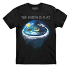 Футболка мужская, с принтом, плоская, с надписью Earth Is Flat