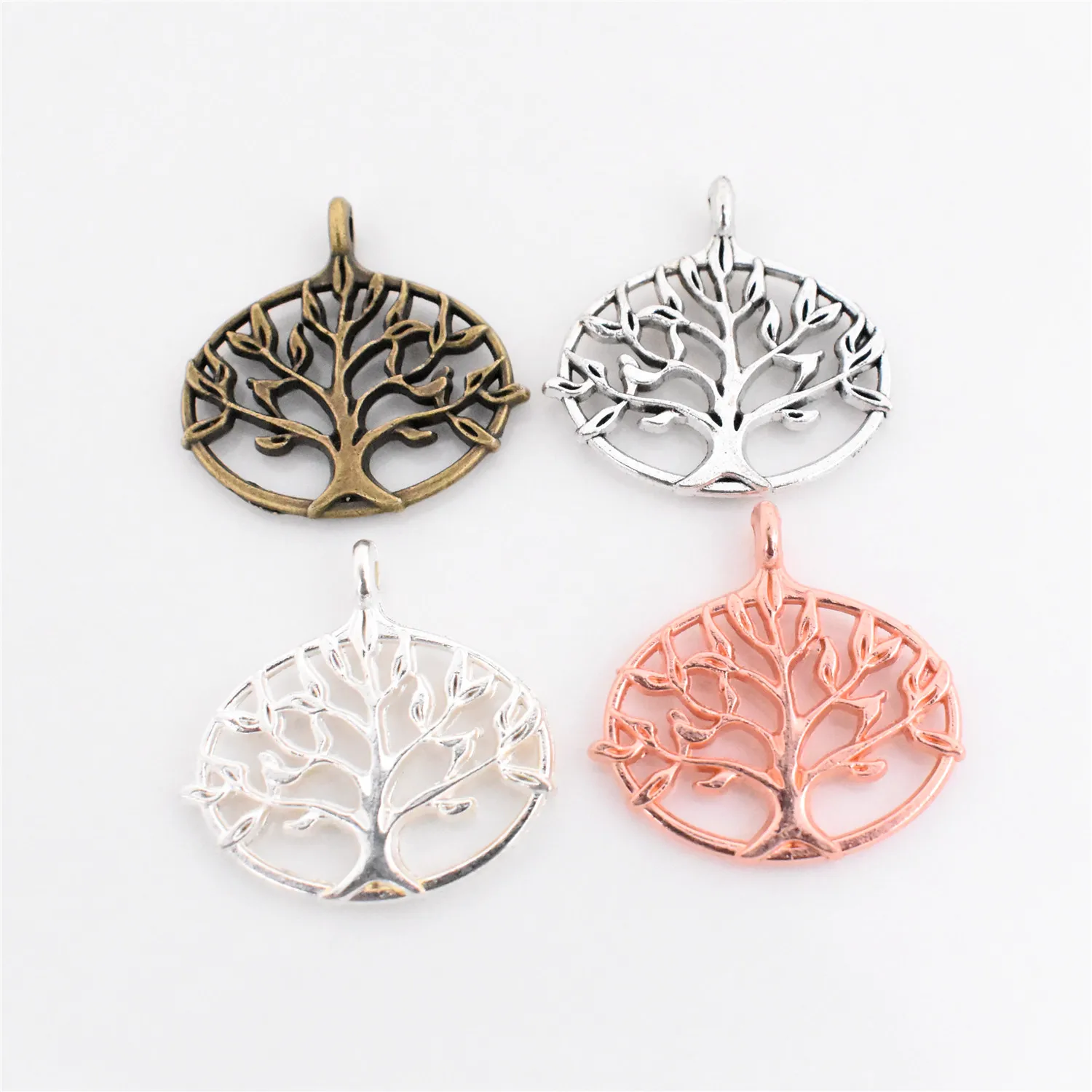 NEW 10pcs/Lot 27x26mm Four Colors Plated Tree Charms Pendant DIY Handmade Jewelry Accessories | Украшения и аксессуары