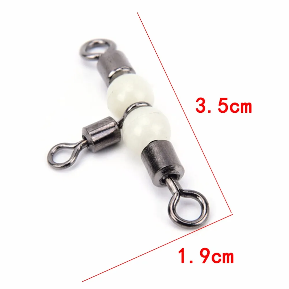 Снасти соединитель роликовые Вертлюги 3-way светящиеся рыболовные для морской