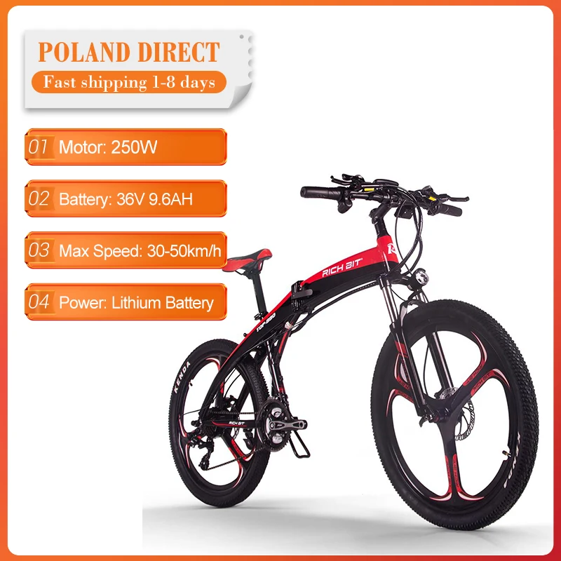 [EU Direct] RICHBIT TOP 880 250W 36V 9.6Ah 26inch складной мопед Электрический велосипед