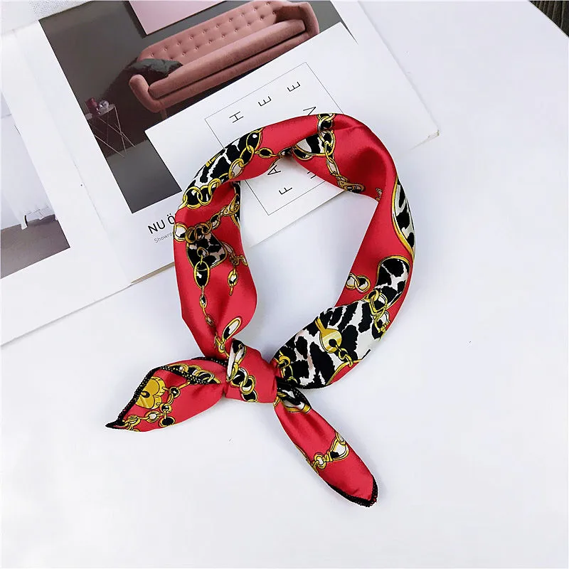 Шелковые шарфы для головы роскошный красный шарф зеленая бандана волос женские |