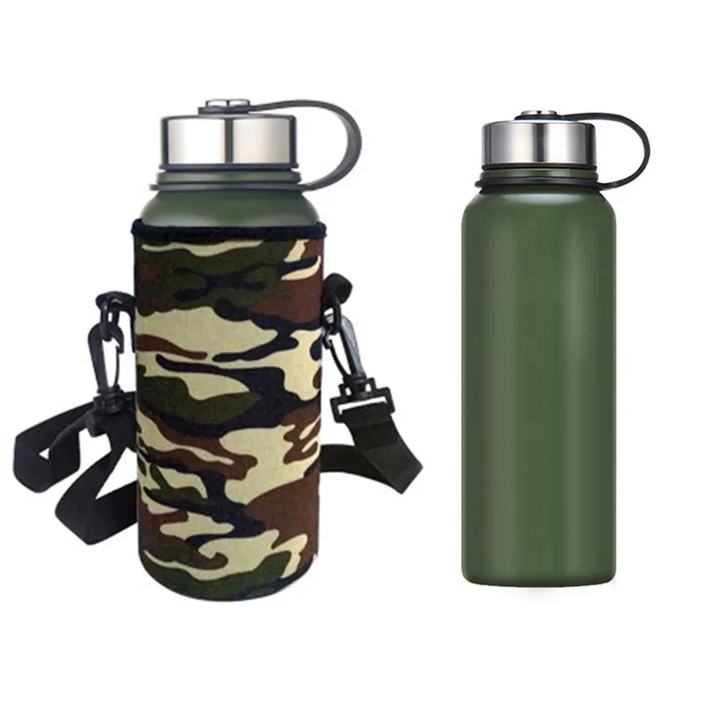 Portable Water Bottle Carrier Insulated Neoprene Holder Pouch Bag with Adjustable Shoulder Strap 610ml/800ml/1100ml/1500ml | Дом и сад