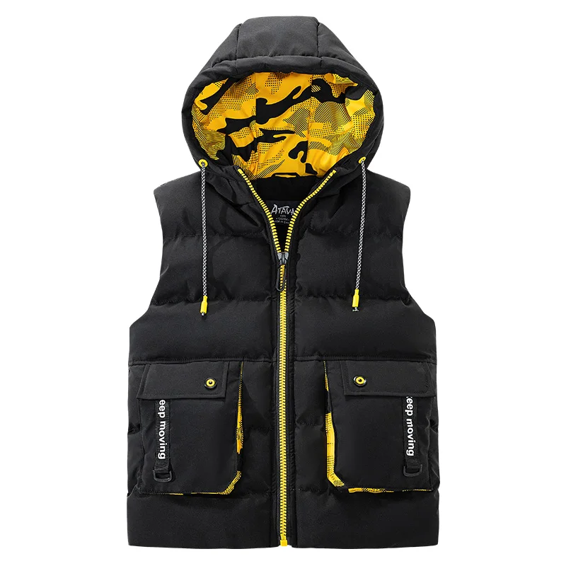 

Parent-Child Matching Waterproof Child Waistcoat Winter Coats Warm Cotton Baby Girl Boy Vest Big Pocket Kids Outfits 105-175cm