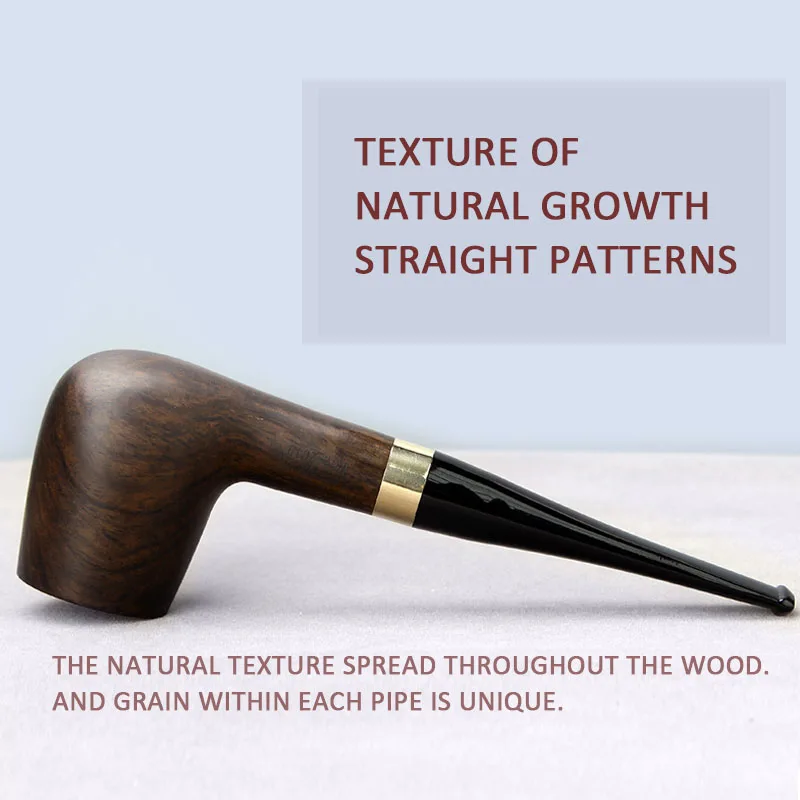 Ру-Новинка курительная эбеновая древесина ручной работы черные курительные трубки для курения табака 9 мм фильтр деревянная трубка подарок для Деда отца ac0015