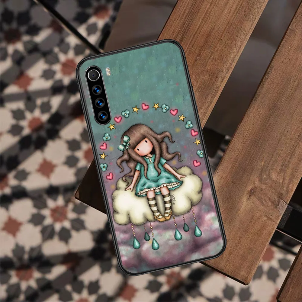 

Santoros Cartoon Girl Gorjuss Phone Case For XIAOMI Redmi Note 9 8 7 6 S A 10 A T S PRO K40 black Etui Trend Funda Silicone Cell