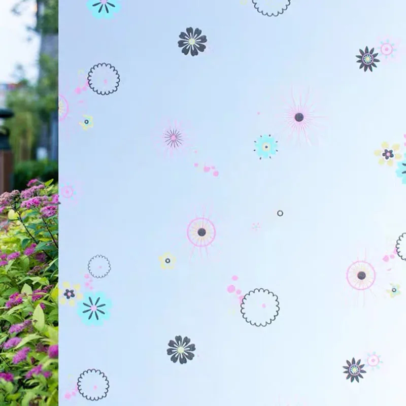 Пленка для стекла утолщенная цветная матовая пленка окон наклейка самоклеящаяся