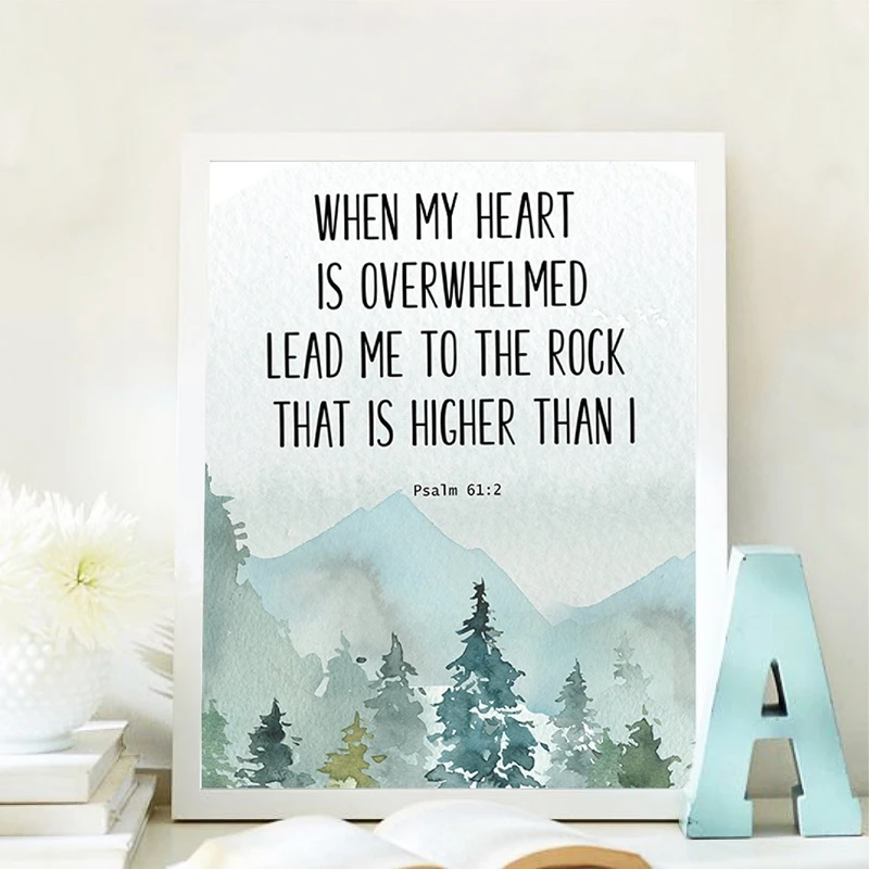 Тексты из Библии Псалом христианские настенные картины на холсте когда мое