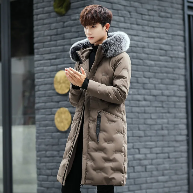 Мужская теплая хлопковая куртка новинка 2019 зимнее Стеганое пальто Классическая