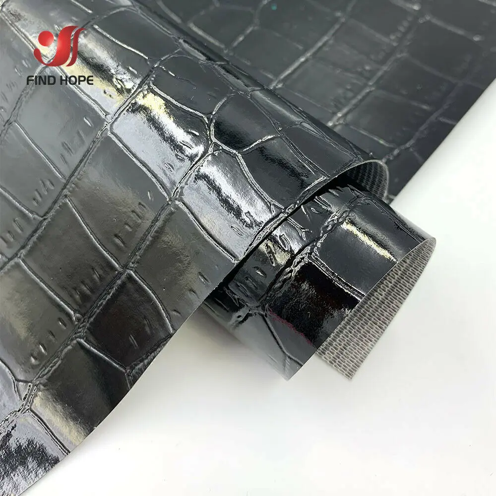 A4 Sheets 20*30cm Highlight Crocodile Pattern PU Faux Leather Fabric Vinyl Embossed Upholstery Wallet Box Bag Craft DIY Earring | Дом и сад