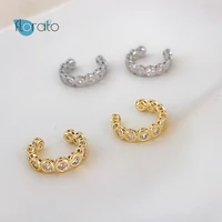 1pc 925 sterling silver c shaped without piercing clip earrings for women bohemia clip earrings crystal zircon clip on earrings