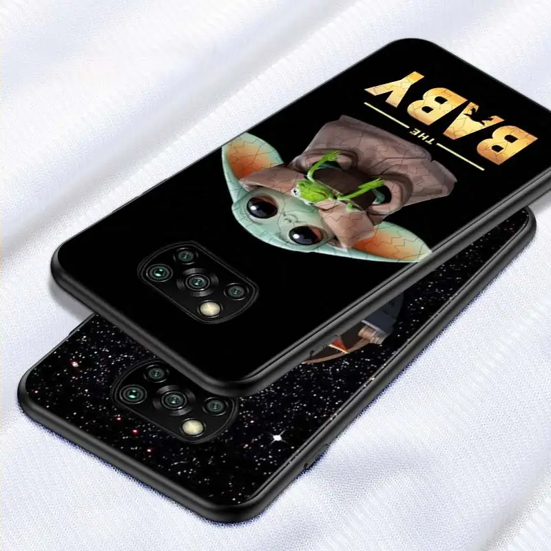 cartoon baby yoda star wars for xiaomi redmi k30 k30s mi 10t lite pro poco x3 nfc x2 m3 m2 f2 pro c3 f1 soft black phone case free global shipping