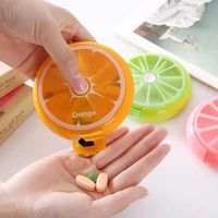 outdoor round medicine box 7 day rotating pill cases tablet dispenser storage container travel weekly plastic pill box splitters
