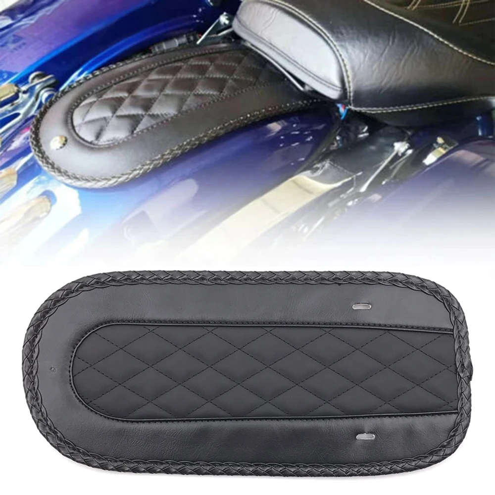 Нагрудник для заднего крыла мотоцикла из черной кожи с бриллиантами Harley-Davidson Touring