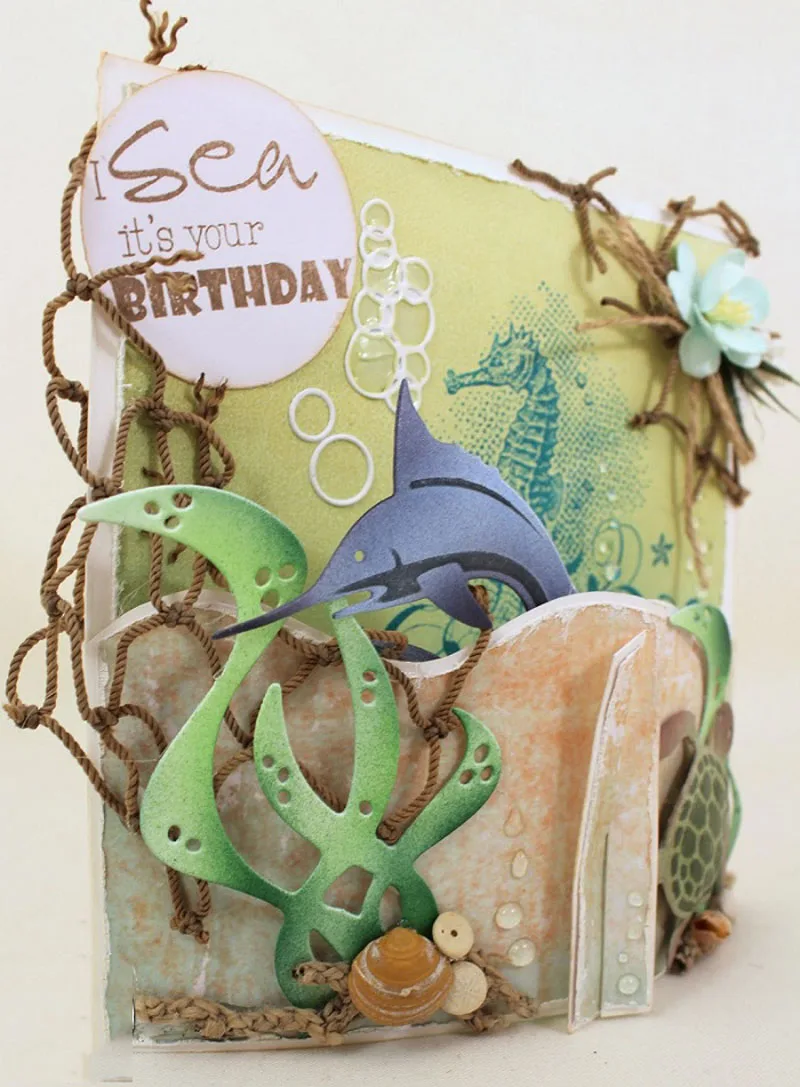 Летние морские водоросли металлические режущие штампы для diy скрапбукинга