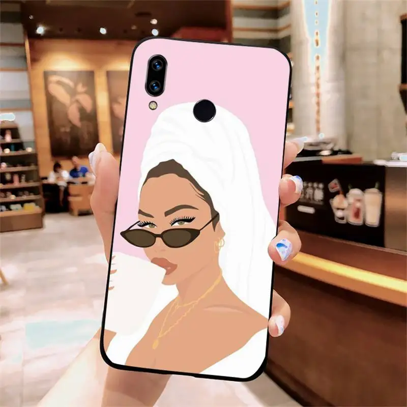 

Fashion girl boss design cover funny Phone Case For Xiaomi Redmi note 4 4X 8T 9 9s 10 K20 K30 cc9 9t pro lite max