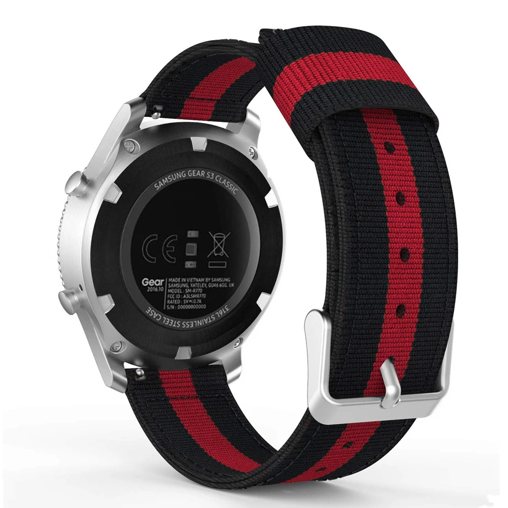 Для Gear S3 Classic Frontier Watch Band 22 мм нейлоновый ремешок на запястье для Samsung Galaxy 46 мм/Huawei GT2