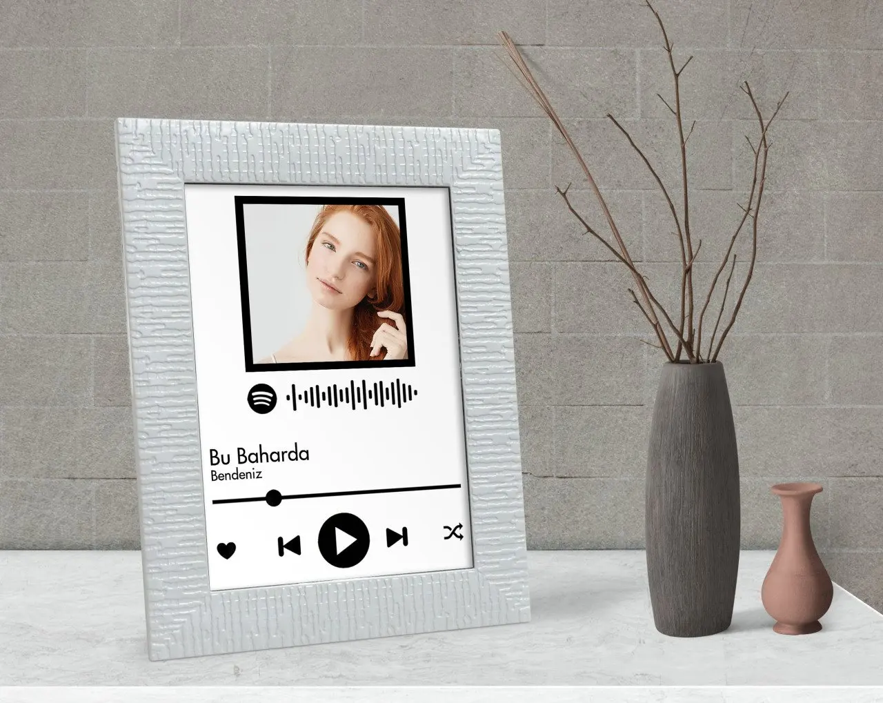 

Personalized Photo Spotify Barcoded Decorative Çerçeve-1