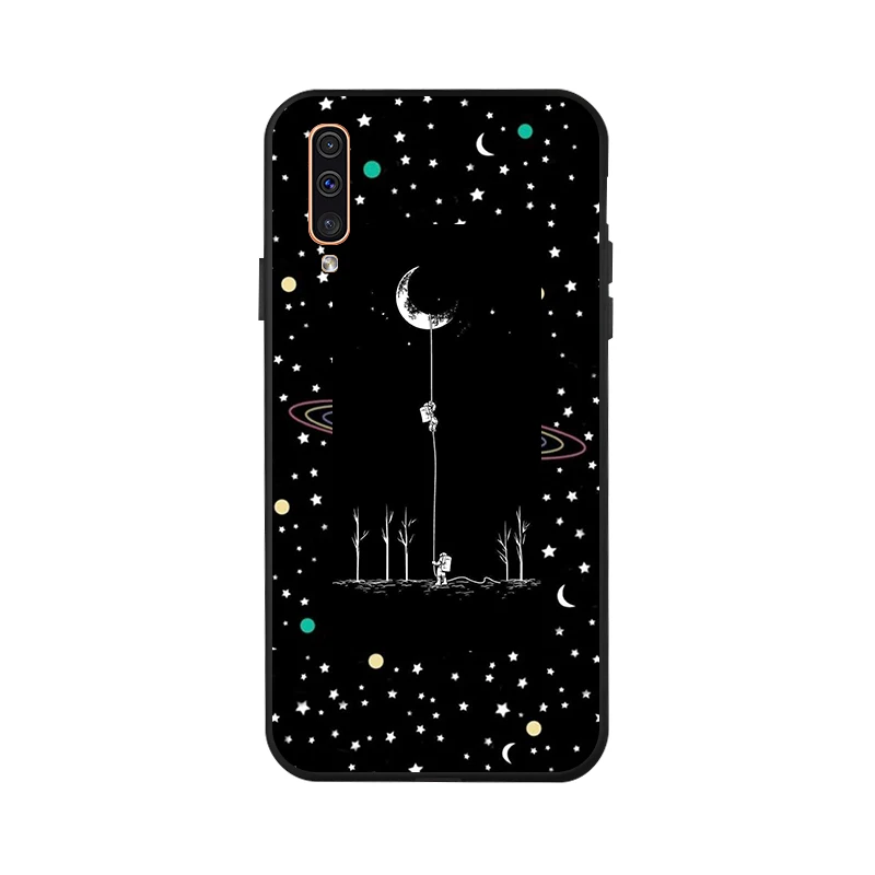 X059 Чехол для samsung A50 A70 A40 A30 A20 A10 M30 M20 M10 чехол с изображением Луны мягкий черный чехол для телефона с принтом чехол для samsung Galaxy A60 A20e - Цвет: X059