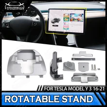 For Tesla Model 3 Y Rotating Navigation Holder Central Control GPS Stand 30 Degree Swivel Mount Bracket Modification Accessories