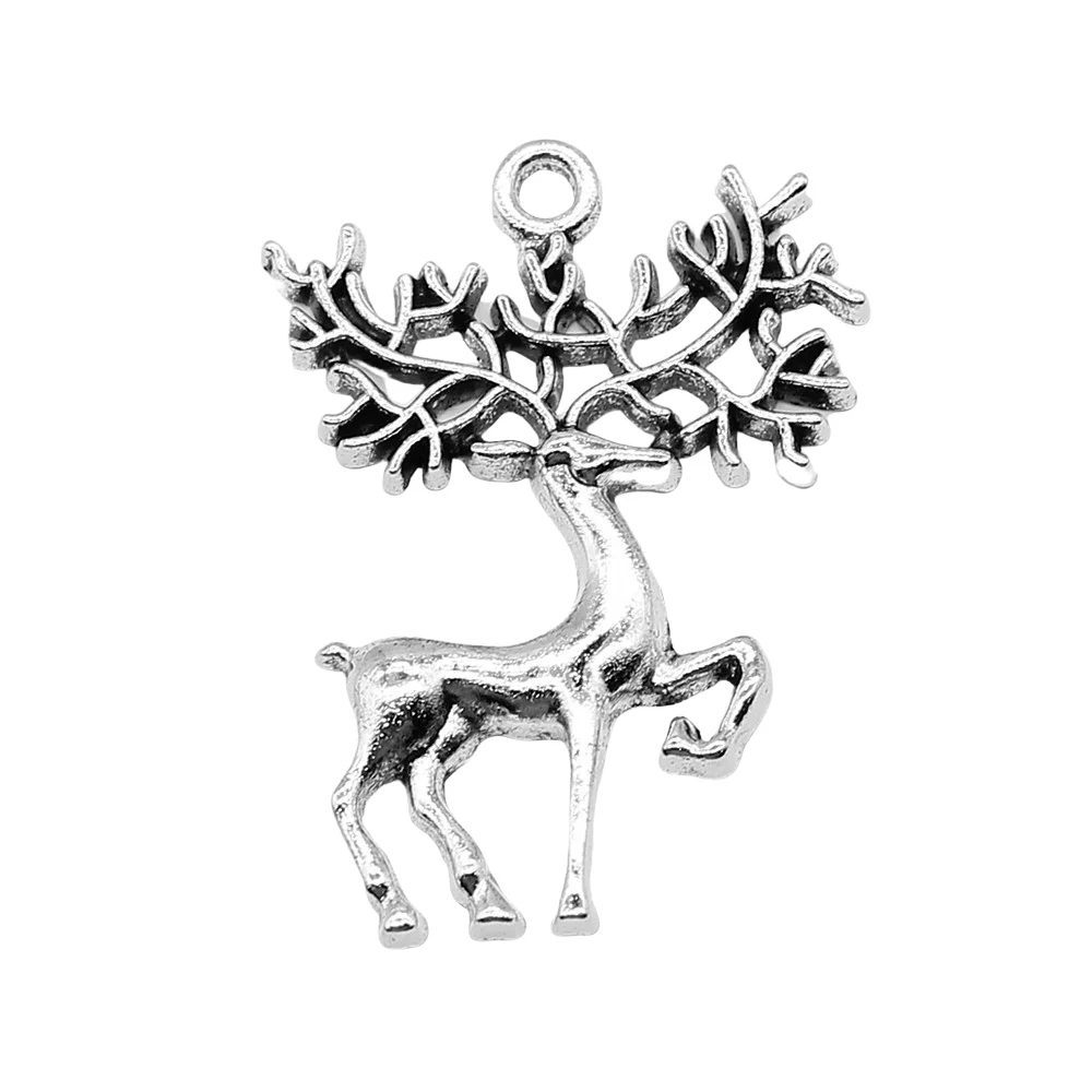 2 шт./лот 30x42 мм Подвески лося кулон для изготовления ювелирных изделий античный серебряный цвет сплав ювелирные изделия аксессуары