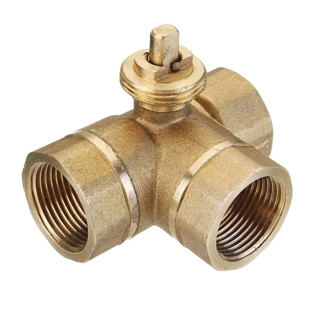 1/2" 3/4" 1" Blue Shell 3 Way Motorized Electric Brass T Ball Valve Wire AC 220V Full Port | Обустройство дома
