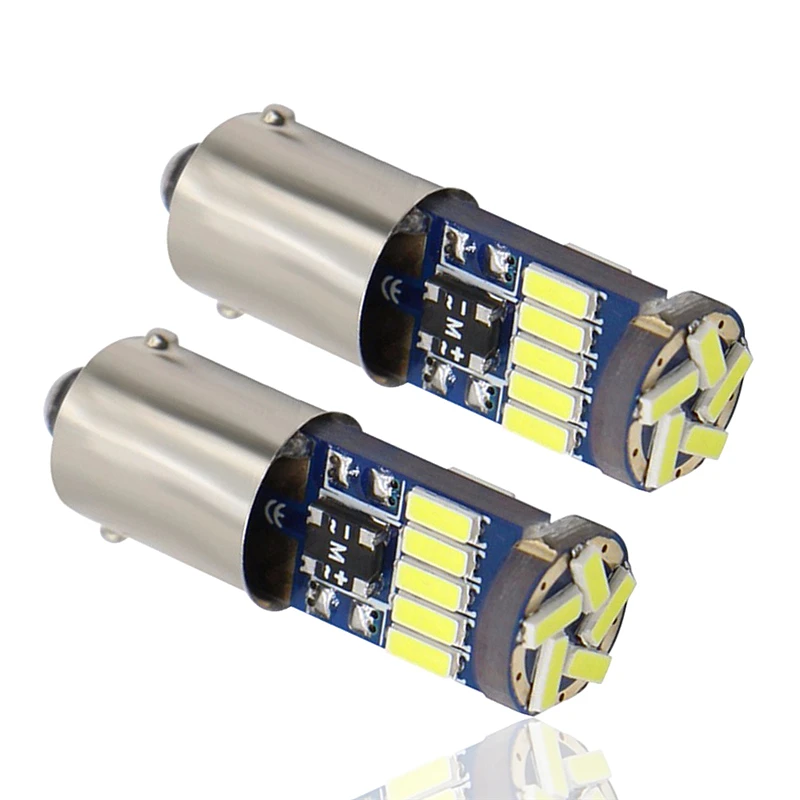 Светодиодсветодиодный лампы T11 BA9S 4014 15 SMD H6W T4W для заднего освещения автомобиля 12
