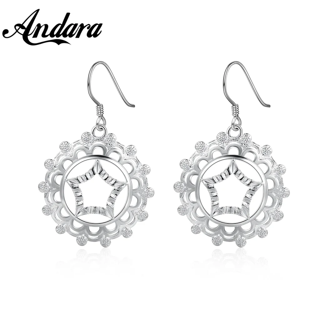 Новинка серьги из стерлингового серебра 925 пробы с вращающимся кольцом для женщин Гламурные ювелирные изделия для свадьбы LE004