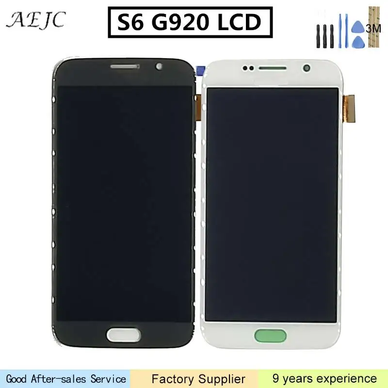Super AMOLED для Samsung S6 LCD G920 SM G920F G920i G920P G920f G920V G920A G920W дисплей кодирующий