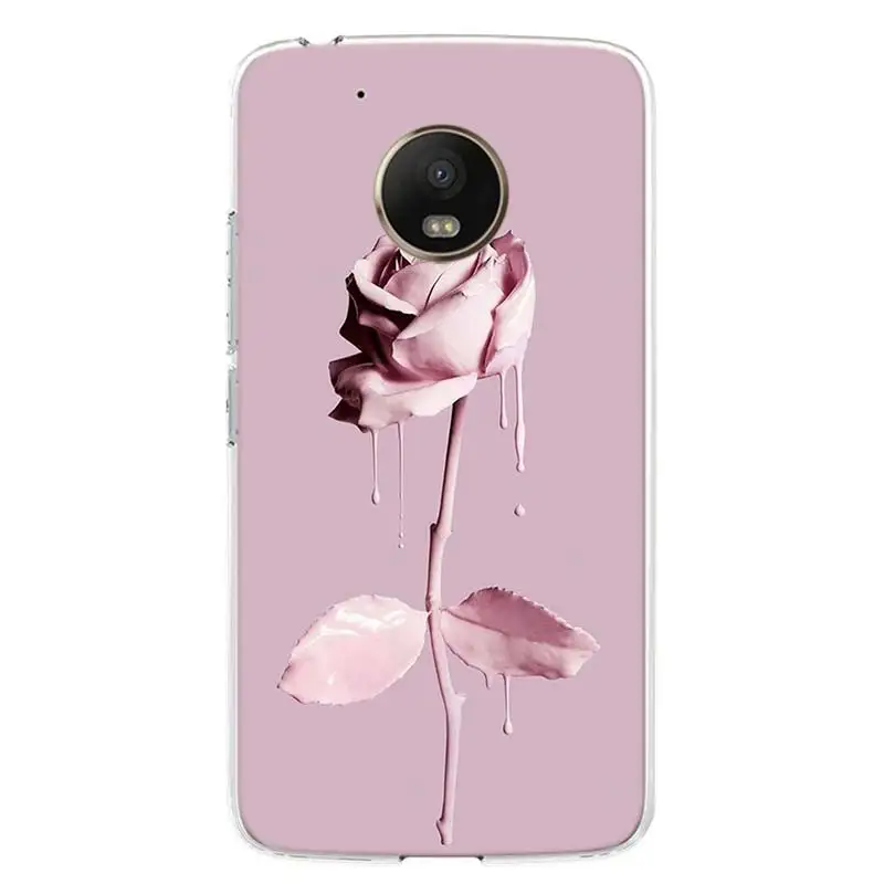 Чехол для телефона с изображением цветов розы лотоса для Motorola Moto G7 G6 G5S G5 E4 Plus G4 E5 Play power EU Подарочный чехол с рисунком