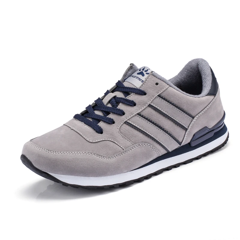 

Hoge Kwaliteit Mannen Lederen Casual Schoenen Nieuwe Ademend Lace-Up Sneakers Ronde Hoofd Tenis Platte Schoenen