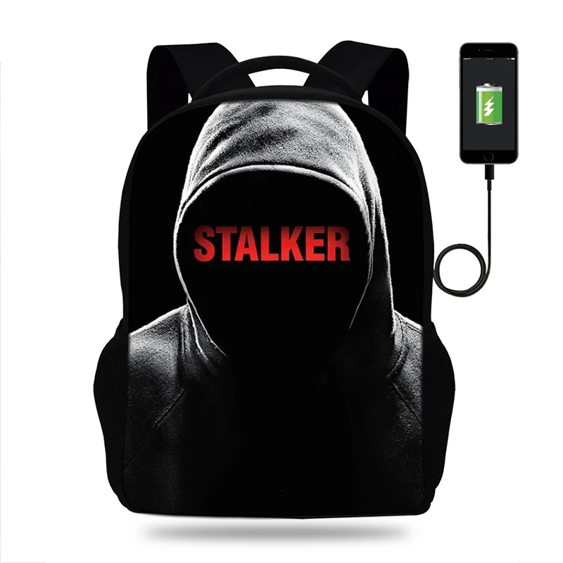 Рюкзак Mochila stalkering shadower Многофункциональный школьный рюкзак с usb зарядкой для