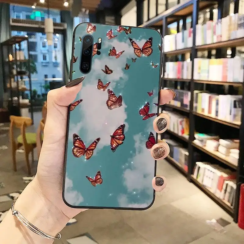 

Nice sky with butterflies Phone Case Funda For Huawei P9 P10 P20 P30 Lite 2016 2017 2019 plus pro P smart
