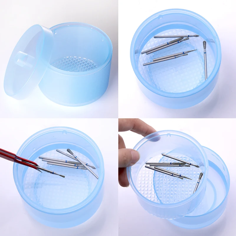 1 шт. сверла для ногтей коробка дезинфекции инструмент дизайна Круглый