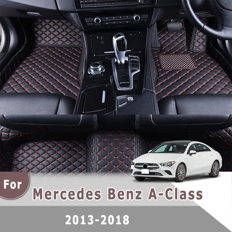 

Автомобильные коврики RHD для Mercedes Benz A-Class 2018 2017 2016 2015 2014, аксессуары для интерьера автомобиля, кожаные Коврики для ног на заказ