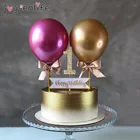 5 дюймов металлический хромированный воздушный шар украшение для торта детский душ Один Детский Взрослый День рождения Свадьба украшения для торта для вечеринки Подарки