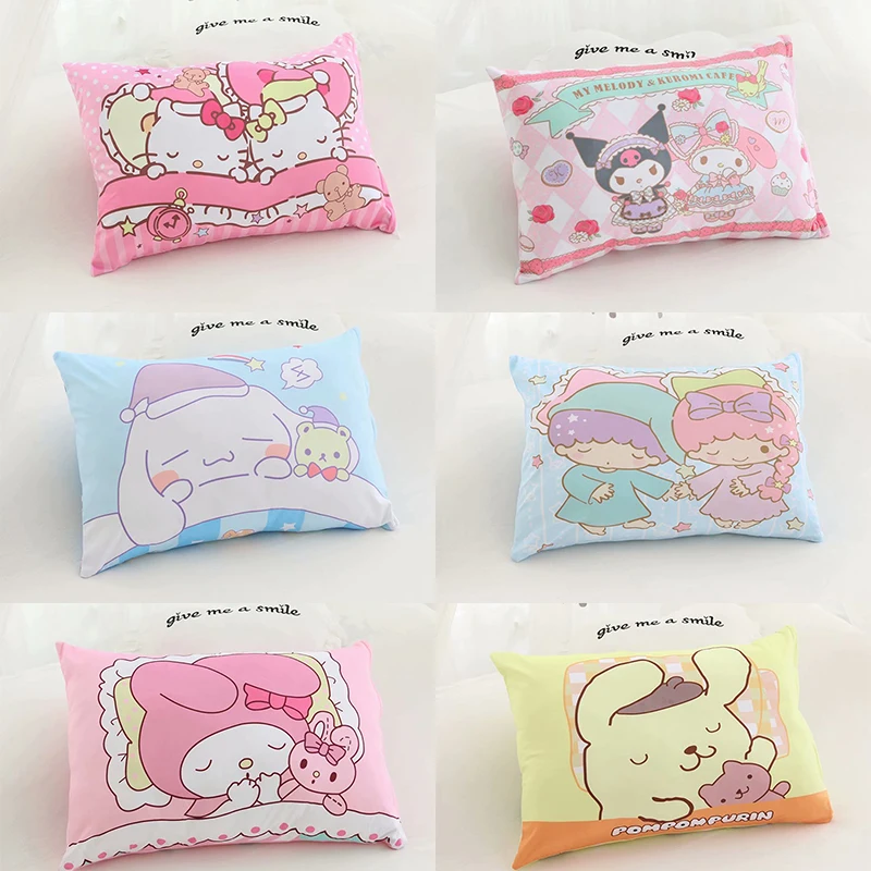 

44*64 см, милая плюшевая наволочка Sanrio Kitty Kuromi My Melody Cinnamoroll, милая наволочка для девушек и общежитий, домашняя хлопковая искусственная наволочк...